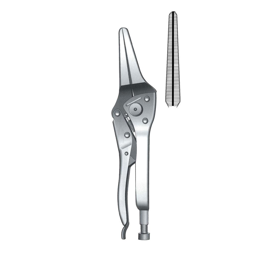 WIRE TWISTING FORCEPS Length of jaw 2 1/2 Tip width 5 mm Jaws are parallel 