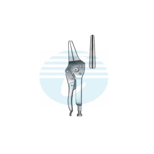 WIRE TWISTING FORCEPS Length of jaw 2 1/2 Tip width 5 mm Jaws are parallel 