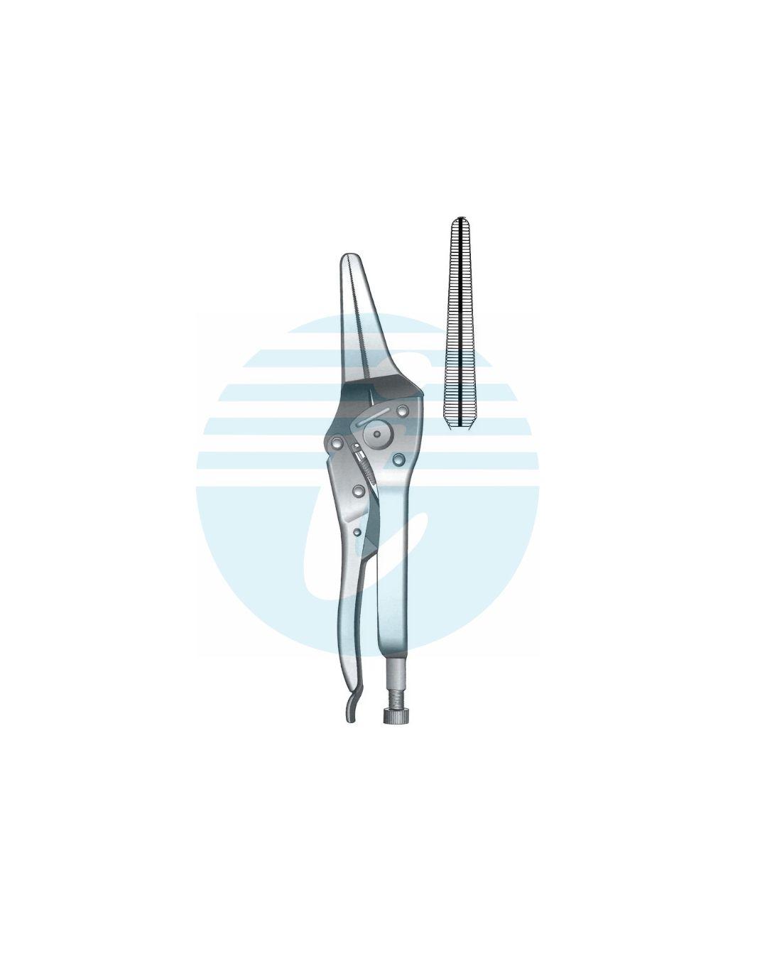 WIRE TWISTING FORCEPS Length of jaw 2 1/2 Tip width 5 mm Jaws are parallel 