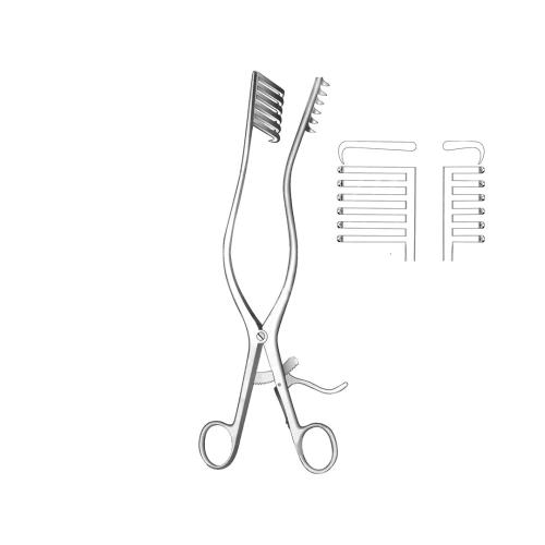 Wound Spreaders Self-retaining 6:6 Teeth Sharp long teeth on Left side