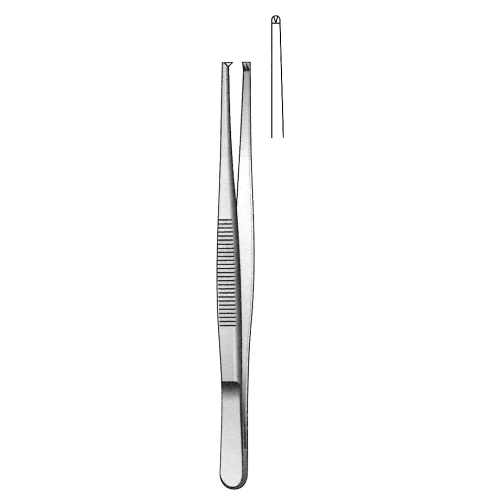 Tissue Forceps, 1×2 Teeth 30cm