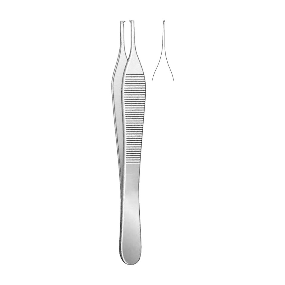 Adson Tissue Forceps, 1×2 Teeth 15cm