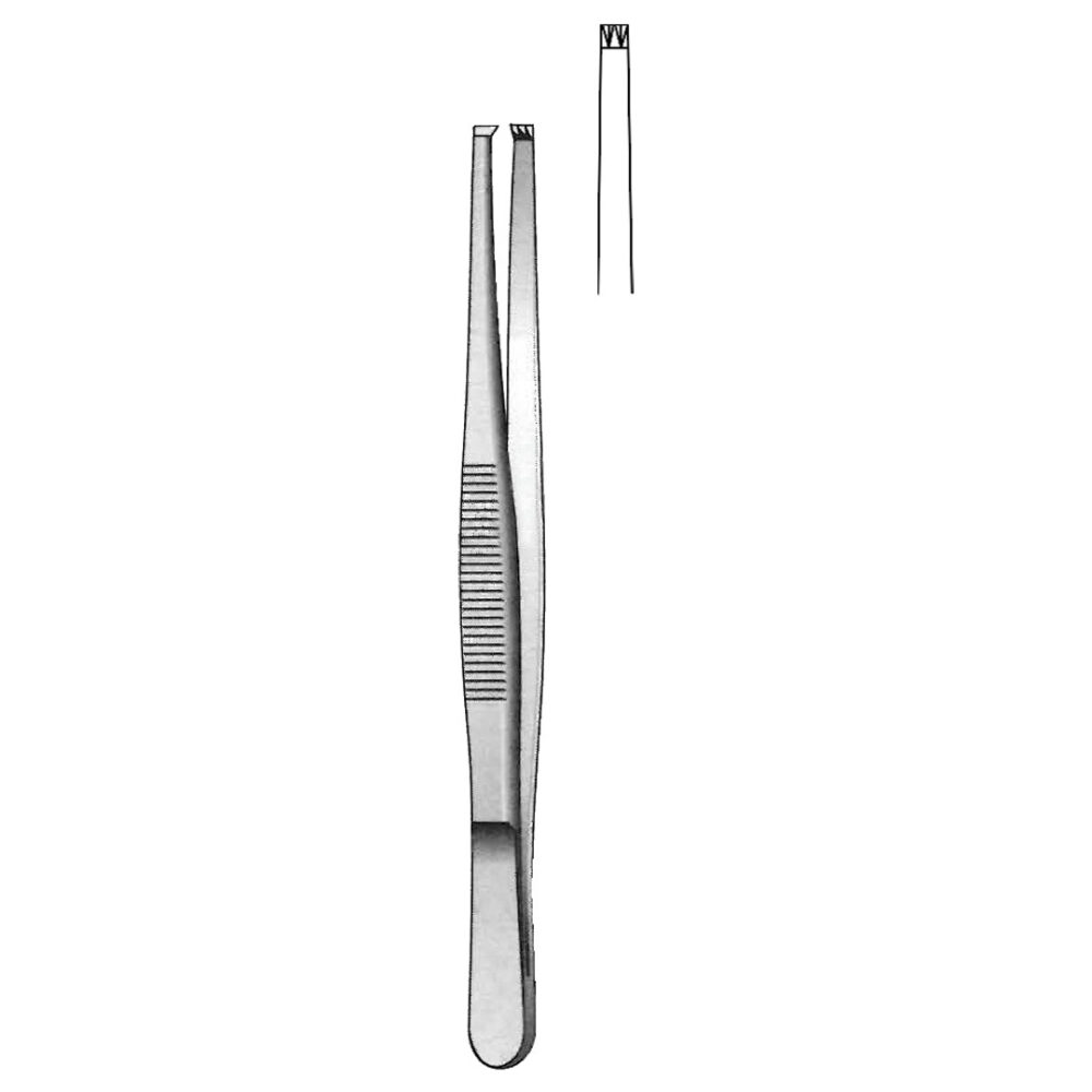 Tissue Forceps, 2×3 Teeth 14.5cm