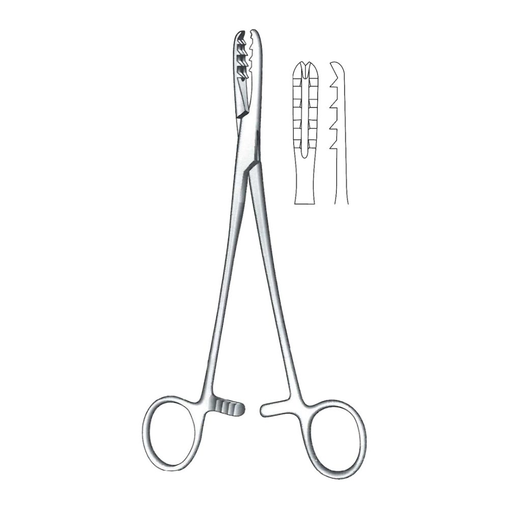 Bircher Genske Cartilage Clamp, Straight 20cm