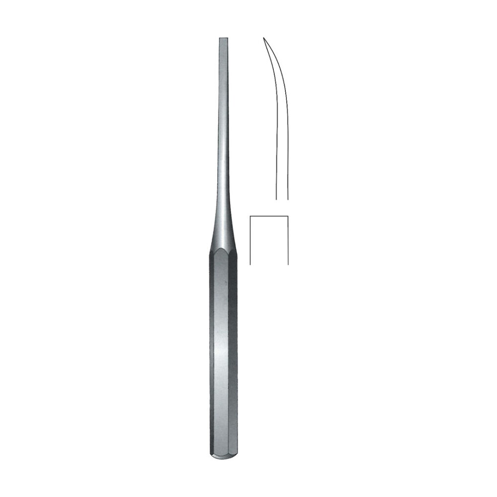 Hibbs Hilder Osteotome, Curved, 10mm 24cm