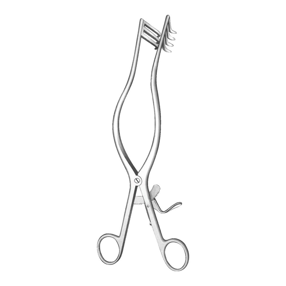 Adson Baby Retractor, Sharp, 3×4 Teeth 20cm