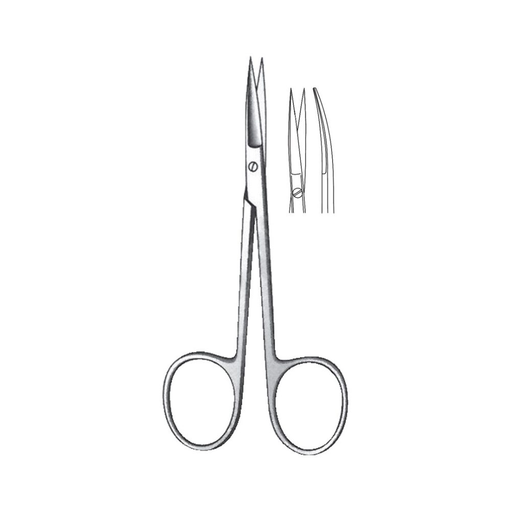 Iris Scissors, Curved, Sharp 10.5cm