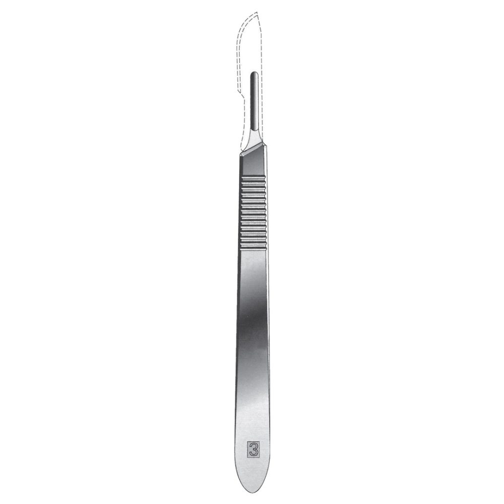 Scalpel Handle, Solid, Straight No.3