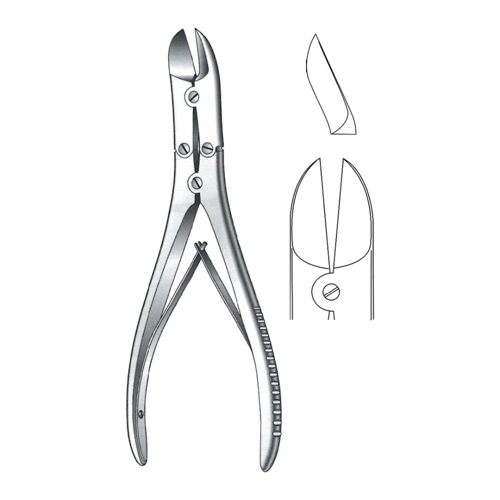 Ruskin Liston Bone Cutting Forceps, Angled 16.5cm