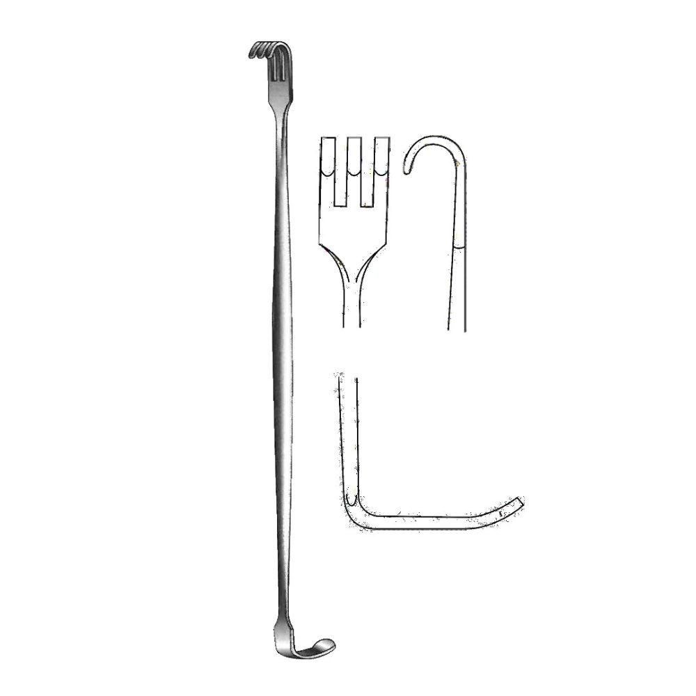 Senn Miller Retractor, Blunt, Double Ended 16cm