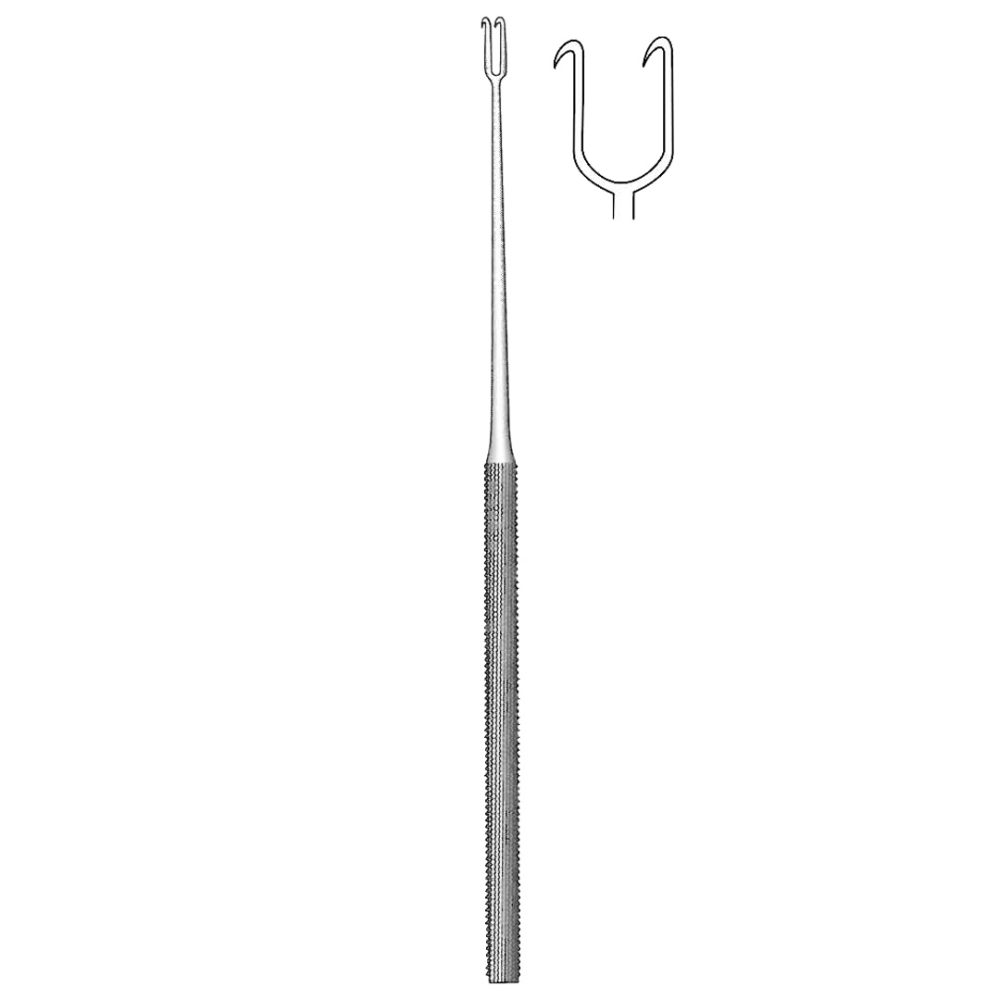 Joseph Skin Hook, Double Prong 2mm, Sharp 16cm